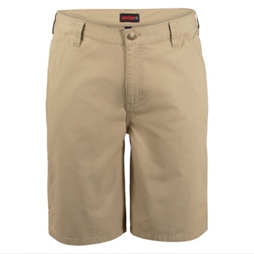 NWT Mens Wolverine‎ Shorts Eaton Ripstop Style Khaki W44 L11 New With Tags🔥🔥 (M)